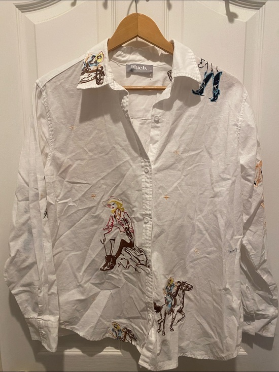 blue b Tops - Blue B Collection cowgirl embroidered shirt-medium